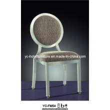 Chaise en banquet blanc rond en aluminium (YC-D77)